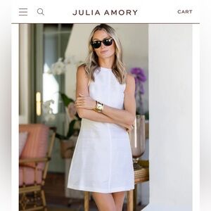 Julia Amory White Sleeveless Baby Jane Dress NWT